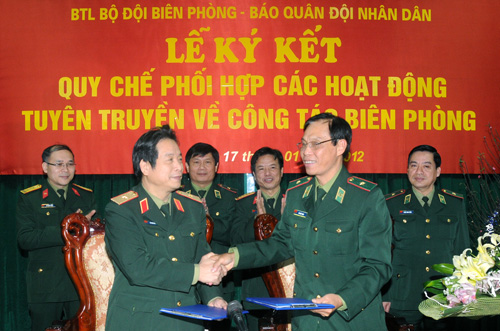Ký kết Quy chế phối hợp tổ chức các hoạt động tuyên truyền về công tác biên phòng