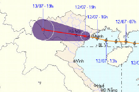 Bão số 4 đã suy yếu thành vùng áp thấp