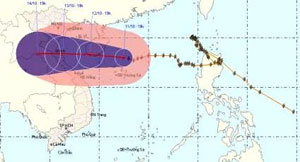 Bão số 10 tiến vào vùng biển Việt Nam