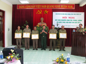 Rút kinh nghiệm công tác phòng chống và giúp dân khắc phục hậu quả cơn bão số 9.