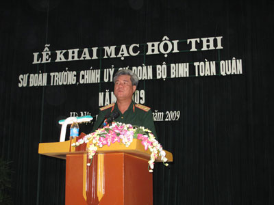 Khai mạc Hội thi sư đoàn trưởng, chính ủy sư đoàn bộ binh toàn quân năm 2009