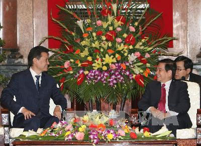 Chủ tịch nước Nguyễn Minh Triết tiếp Chủ tịch Liên đoàn Cờ vua thế giới