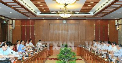 Bộ Chính trị làm việc với Ban Thường vụ Đảng ủy Công an Trung ương