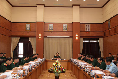 Thông qua các dự thảo văn kiện và công tác chuẩn bị Đại hội Đảng bộ Quân đội lần thứ IX