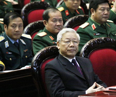 Tổng bí thư Nguyễn Phú Trọng dự, phát biểu chỉ đạo Hội nghị Quân chính toàn quân năm 2011