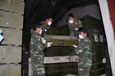 Nâng cao năng lực chỉ huy, xử lý tình huống chiến đấu của cán bộ kho Quân khí