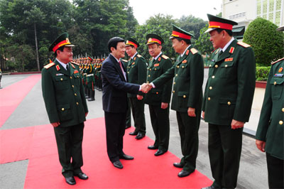 Chủ tịch nước Trương Tấn Sang thăm và làm việc tại Quân khu 7