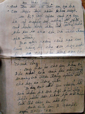 Bức thư gửi vợ