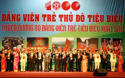 Hà Nội tuyên dương 80 Đảng viên trẻ xuất sắc