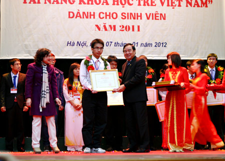 13 công trình giành giải Nhất Giải thưởng “Tài năng khoa học trẻ Việt Nam”