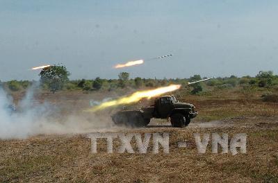  Binh đoàn Cửu Long : Diễn tập bắn đạn thật. 