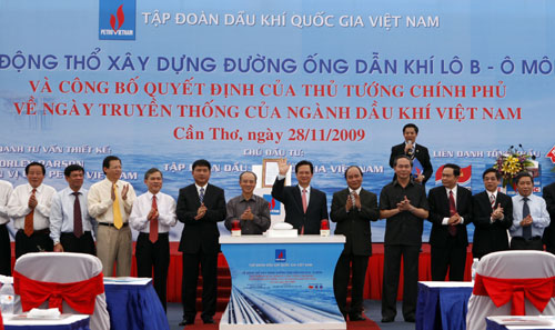 Khởi công xây dựng Đường ống dẫn khí  Lô B – Ô Môn