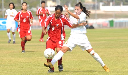 Nữ Việt Nam chia điểm Myanmar