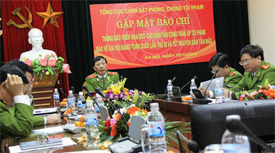 Triển khai đợt cao điểm tấn công trấn áp tội phạm bảo vệ Đại hội Đảng toàn quốc lần thứ XI