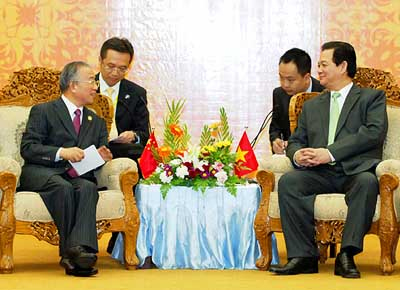 Thủ tướng Nguyễn Tấn Dũng tiếp Ủy viên Quốc vụ  Trung Quốc Đới Bỉnh Quốc