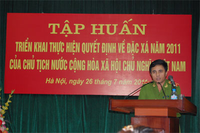 Tập huấn triển khai công tác đặc xá năm 2011 của Chủ tịch nước