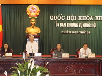 Khai mạc phiên họp thứ 39 của Ủy ban Thường vụ Quốc hội