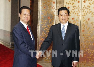 Thủ tướng Nguyễn Tấn Dũng hội kiến Tổng Bí thư, Chủ tịch nước Cộng hòa nhân dân Trung Hoa Hồ Cẩm Đào