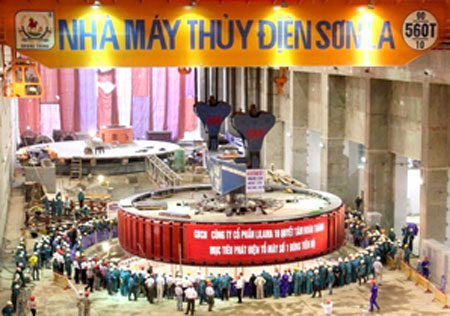 Tổ máy số 3, nhà máy Thủy điện Sơn La hòa thành công vào hệ thống điện Quốc gia