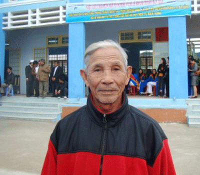 Cụ ông hiến đất làm nhà sinh hoạt cộng đồng