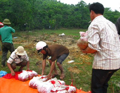 Quảng Trị: quy tập hài cốt liệt sĩ tại Trạm phẫu 24 – xã Hải Lệ