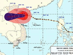 Trưa 30-7, bão ảnh hưởng trực tiếp ven biển Bắc Bộ