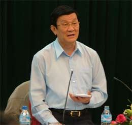 Đồng chí Trương Tấn Sang tiếp đoàn đại biểu Đảng FRELIMO