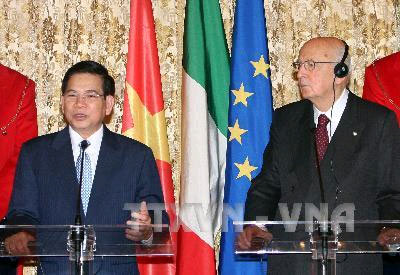 Tăng cường quan hệ Việt Nam - Italia tương xứng với tiềm năng to lớn và yêu cầu của hai nước