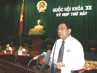 Biểu quyết thông qua Quyết toán Ngân sách Nhà nước năm 2008 và 2 luật