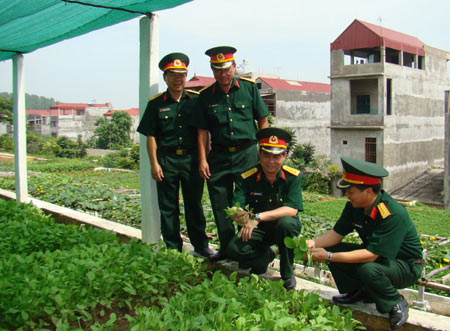 Chấm thi “Doanh trại  Chính quy-Xanh-Sạch-Đẹp” tại Đoàn H29