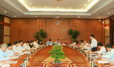 Bộ Chính trị làm việc với lãnh đạo một số tỉnh, thành phố và Đảng bộ Khối các cơ quan Trung ương