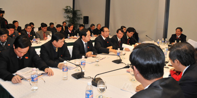 Làm việc tại đoàn về công tác nhân sự Ban chấp hành ương Đảng khoá XI