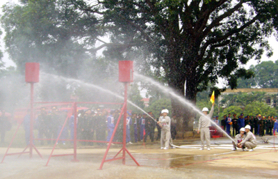 Khai mạc hội thi phòng cháy, chữa cháy các đơn vị phía Bắc