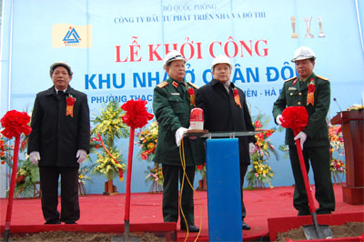 Khởi công xây dựng khu nhà ở quân đội tại quận Long Biên, Hà Nội