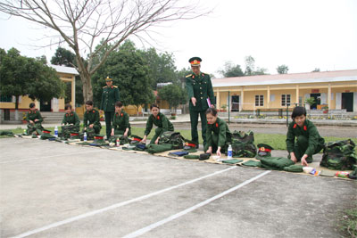 Niềm vui của nữ chiến sĩ mới