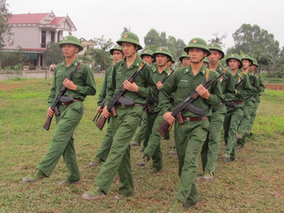 Trên bãi tập của Bộ đội Biên phòng