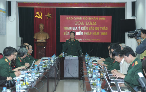 Báo Quân đội nhân dân tổ chức tọa đàm tham gia  ý kiến vào Dự thảo sửa đổi Hiến pháp năm 1992