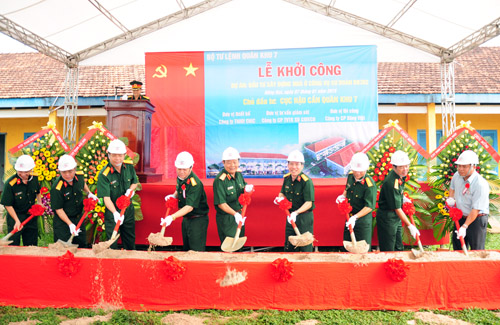 Quân khu 7 khởi công dự án nhà ở công vụ