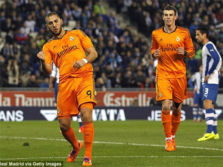 Benzema lập công, Real thắng sít sao Espanyol