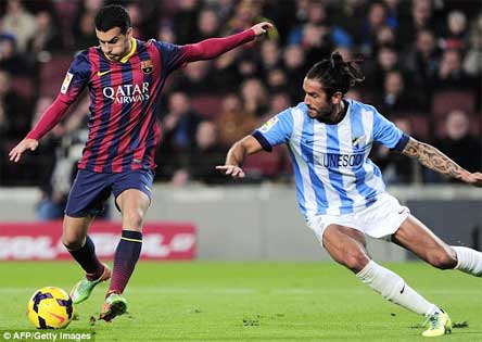 Vòng 21 La Liga: Thắng Malaga, Barca chiếm lại ngôi đầu
