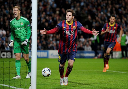 Lượt đi Vòng 1/8 Champions League: Barca, PSG “bùng nổ” trên sân khách