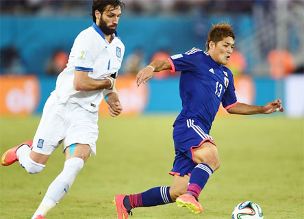 Hy Lạp cầm chân Nhật Bản không bàn thắng