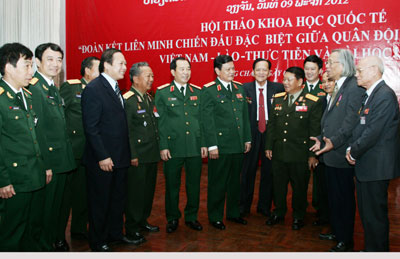 Tổ chức thành công Hội thảo “Đoàn kết liên minh chiến đấu đặc biệt giữa quân đội hai nước Lào - Việt Nam; Việt Nam - Lào - Thực tiễn và bài học lịch sử”