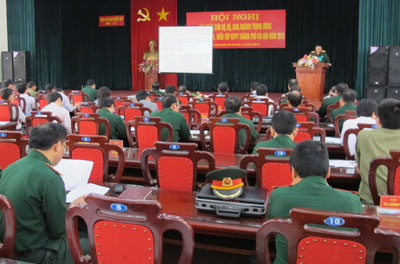 Tập huấn cán bộ tham gia chỉ đạo diễn tập khu vực phòng thủ