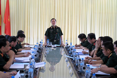 Thượng tướng Lê Hữu Đức kiểm tra và làm việc tại Sư đoàn bộ binh 316