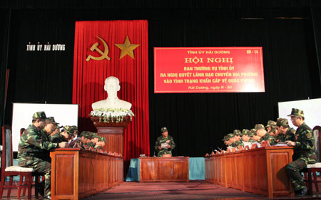 Khai mạc Diễn tập khu vực phòng thủ tỉnh Hải Dương năm 2014