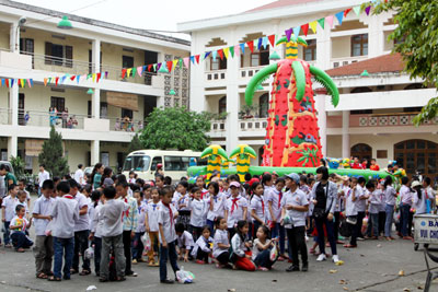 Trường tiểu học không sợ…dịch sởi?