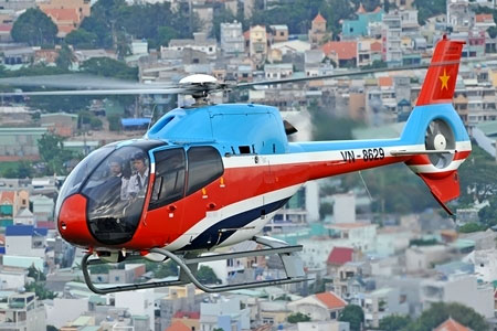 Thả đơn trên trực thăng EC120B cho phi công khóa 3