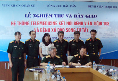 Nghiệm thu Hệ thống telemedicine kết nối Bệnh xá đảo Song Tử Tây với Bệnh viện 108