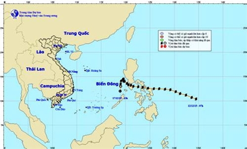 Bão Merlo suy yếu thành vùng áp thấp